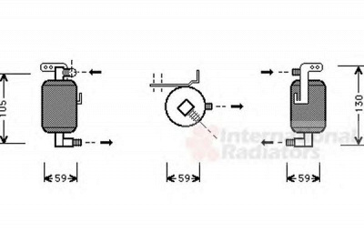 VAN WEZEL 4000d195 -  Осушитель, кондиционер